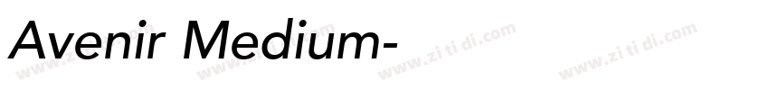 Avenir Medium字体转换